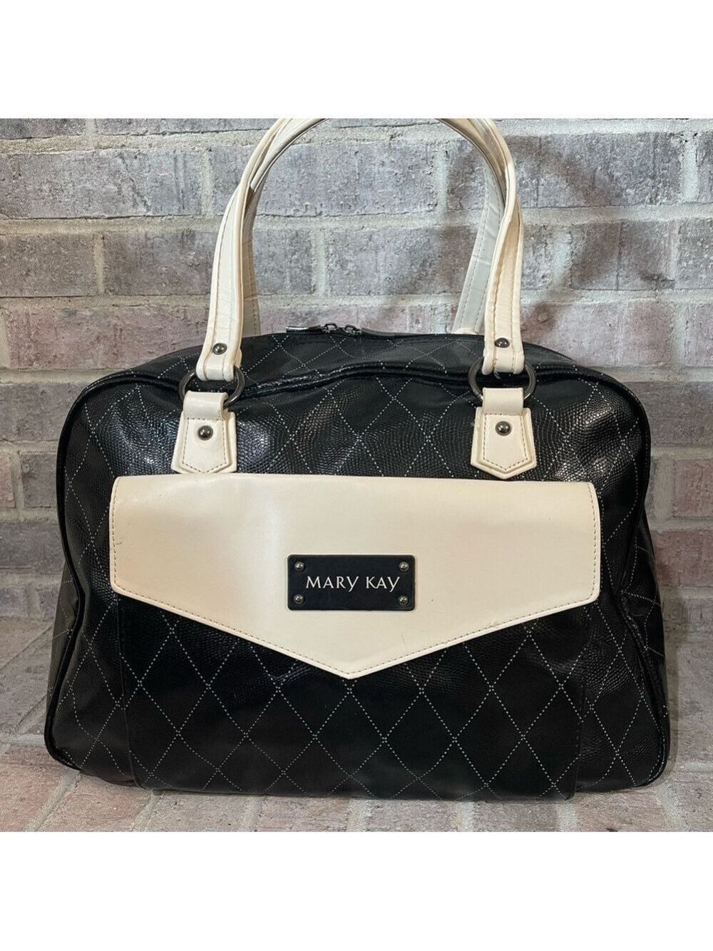 Mary Kay Black and Cream Quilted Travel Bag
